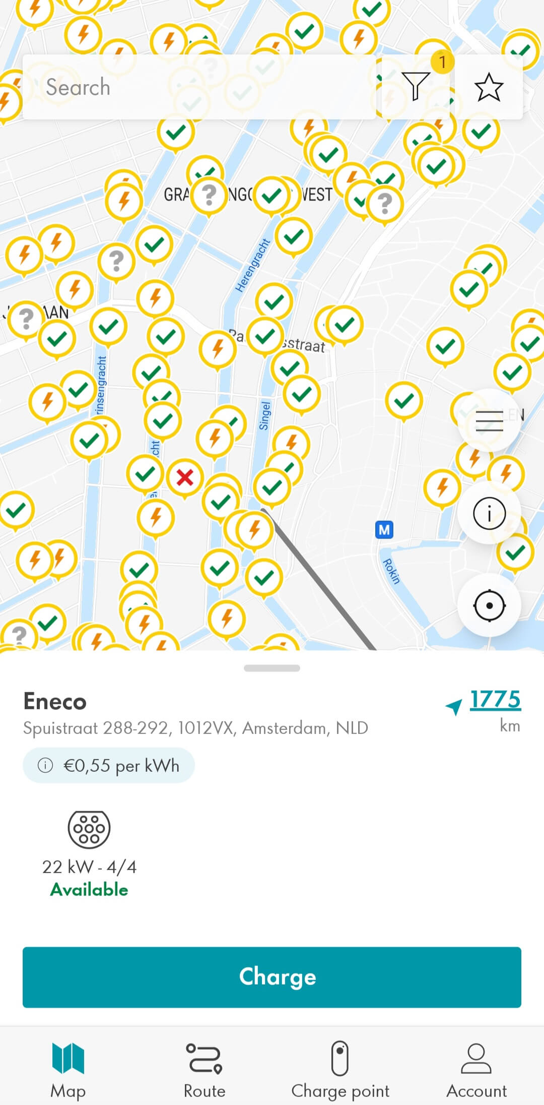 Shell recharge applicatie